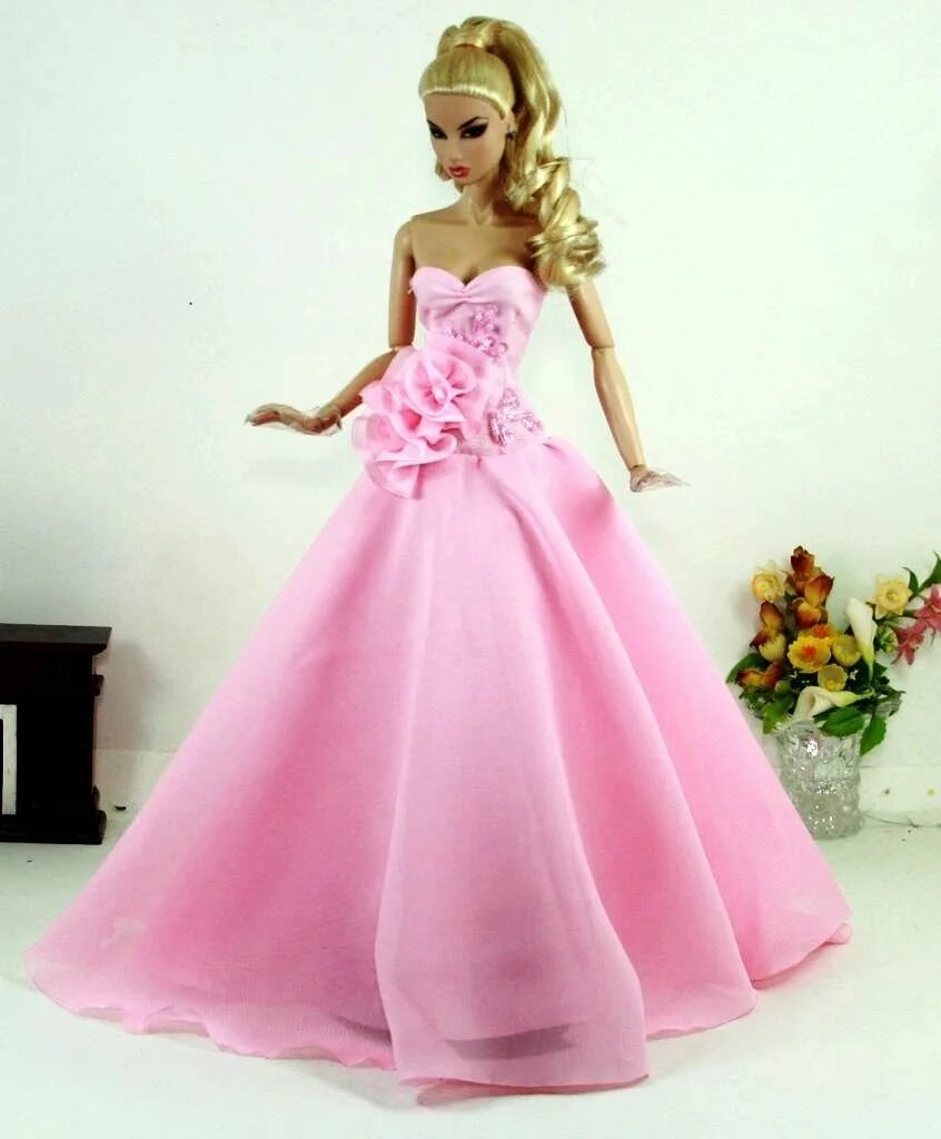 Платья для барби фото Fashion Silkstone Barbie Model Gown Outfit Dress for Dolls and Toys Barbie gowns