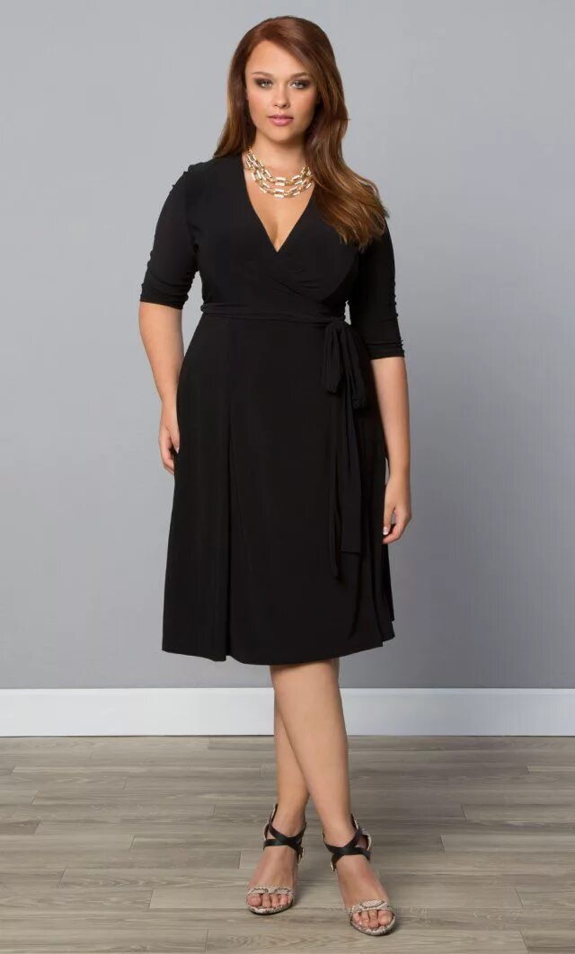 Платья для больших женщин фото Meli̇si̇ta Jena Büyük Beden Elbi̇se - n11.com Black dress with sleeves, Plus size o