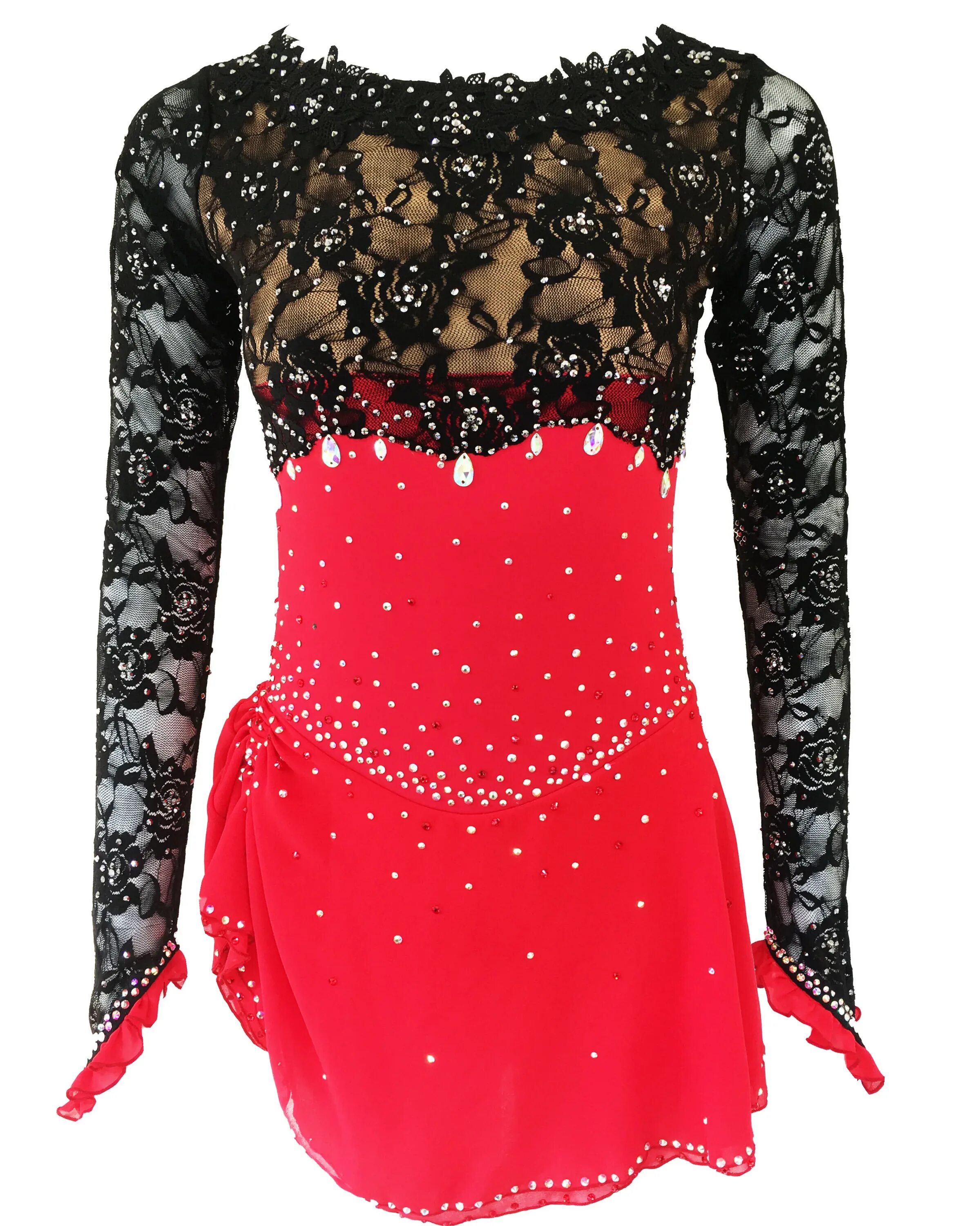 Платья для фигурного катания фото Платье с длинным рукавом для фигурного катания купить по выгодной цене в маркетп