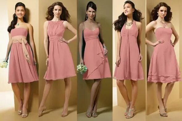 Платья для гостей фото BM dresses. Each girl picks out their style but in same color and length that wa