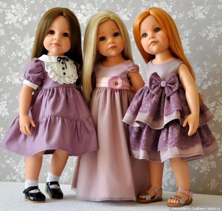 Платья для кукол фото Фиолетовя пудра, в ней ты и я / Одежда и обувь для кукол своими руками / Бэйбики