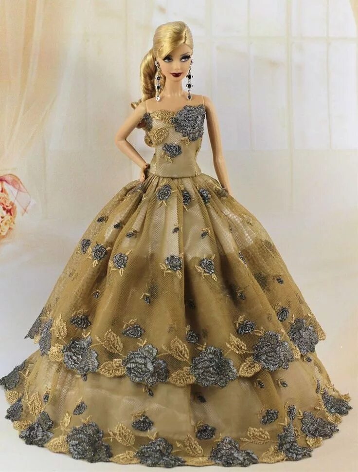 Платья для кукол фото View source image Gowns, Barbie gowns, Fashion