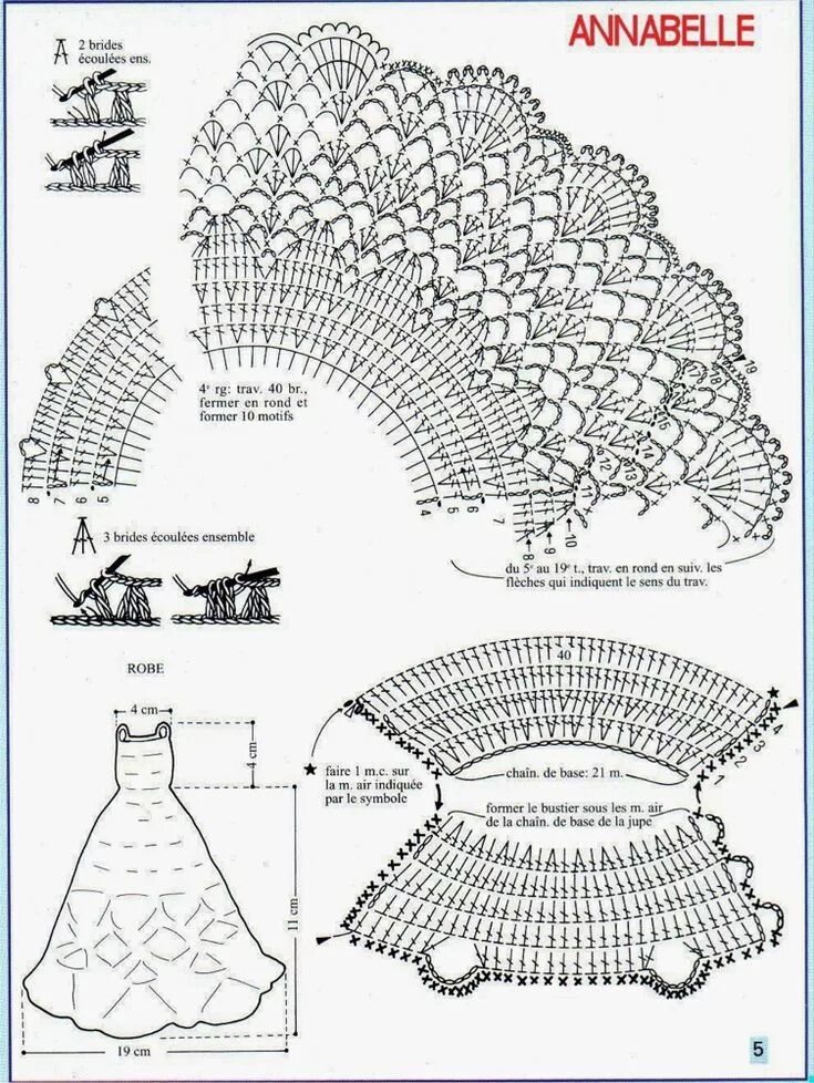 Платья для кукол крючком со схемами CROCHE DA ANJINHA: Roupinhas de bonecas em croche. Crochet barbie clothes, Croch