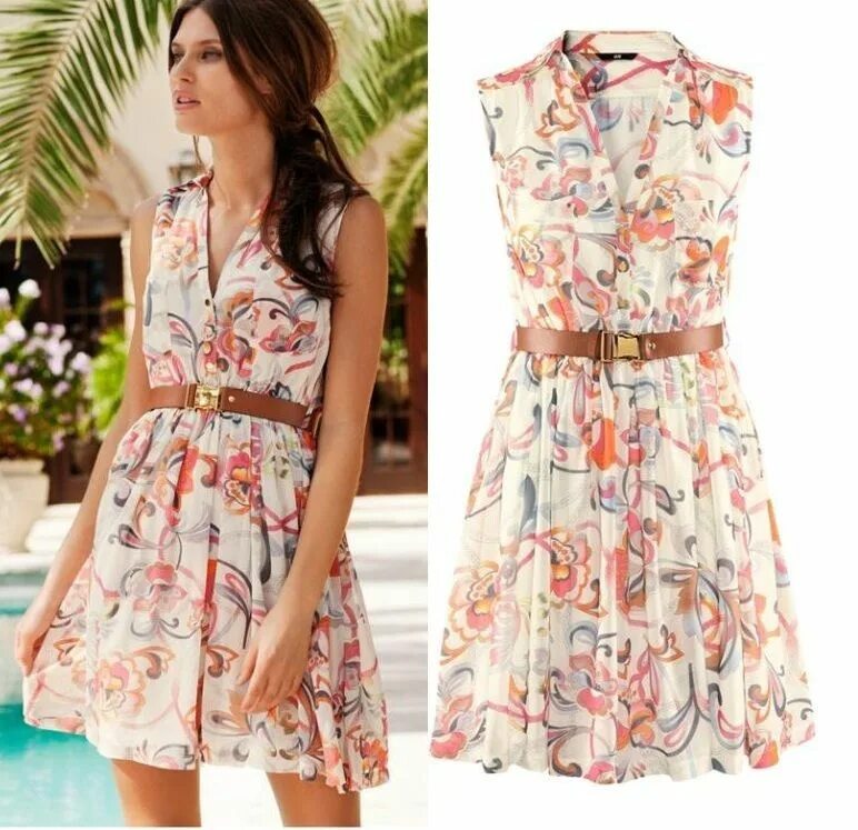 Платья для лета для женщин фото Pin de CataBeja Azul en Dresses Vestido de flores cortos, Vestidos cortos de dia