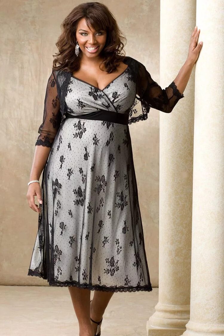 Платья для полных фото модный Лучшие длинные вечерние платья 2016 - фото трендов сезона Plus size lace dress, 