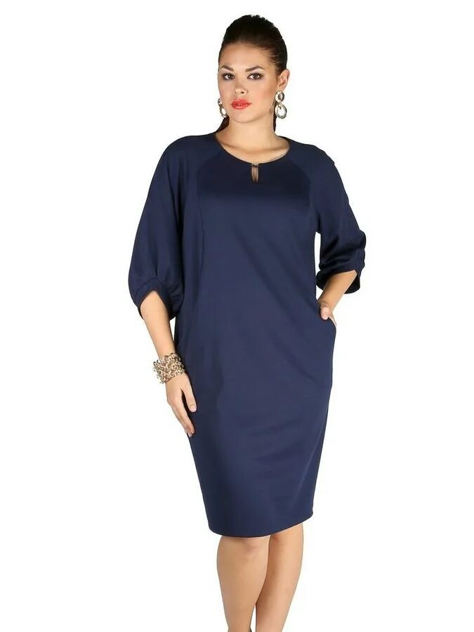 Платья для полных с рукавом фото Платье - № 407 Платья. Женские платья