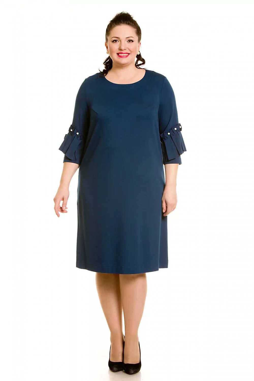 Платья для полных с рукавом фото Платья с длинными рукавами для полных женщин