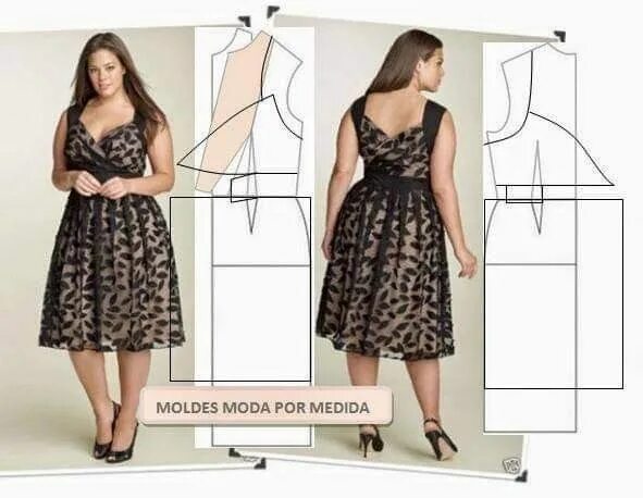 Платья для полных выкройки фото Pin by Lorena Merino on vestido boda mari Dress patterns, Sewing dresses, Dress 