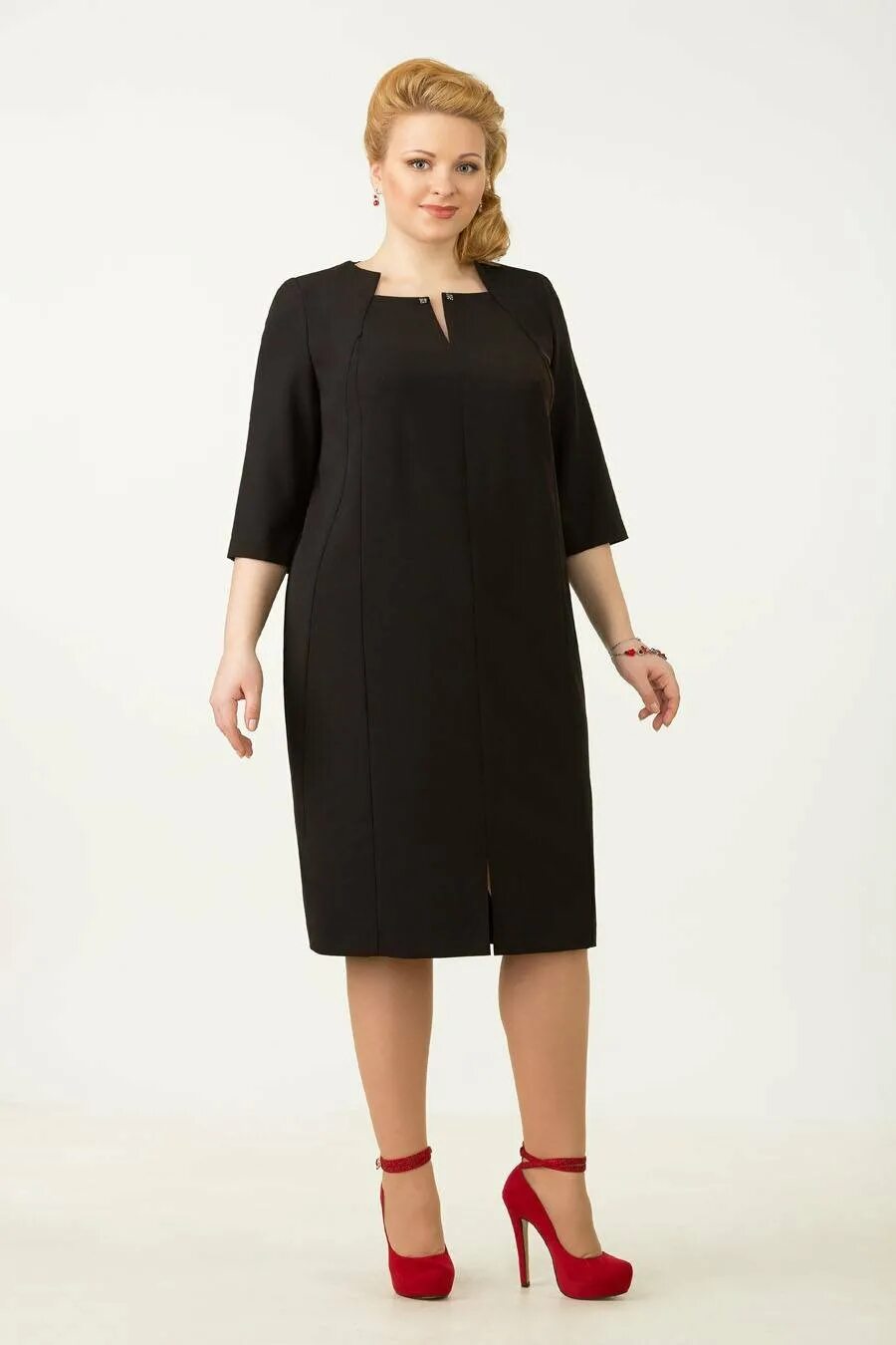 Платья для полных за 50 фото Модель прямого платья для полных женщин Каталог одежды Dress-m.ru