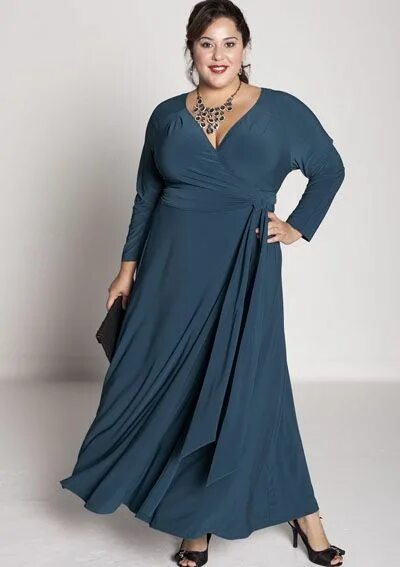 Платья для полных за 50 фото plus size evening dress Claire De Lune Wrap Dress in Teal $129.00 Evening dresse