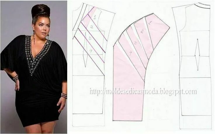 Платья для полных женщин стильные выкройки одноклассники Padrões de moda, Vestido feito em casa, Vestido sem costura