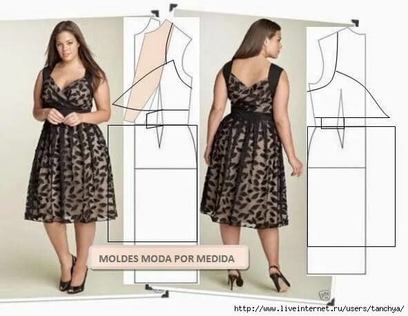 Платья для полных женщин стильные выкройки Simulación. Ideas interesantes .. Discusión liveinternet - Servicio de Rusia Dia