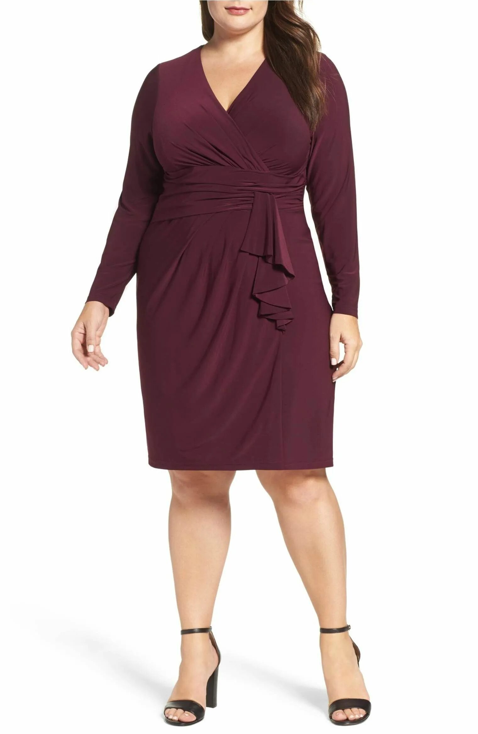 Платья для яблока фото Eliza J Faux Wrap Jersey Dress Nordstrom Dresses for apple shape, Apple body sha