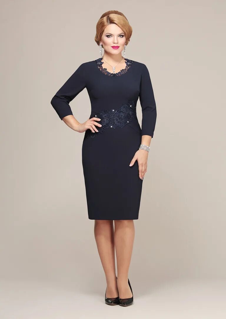 Платья для женщин 40 лет фото Платье Mira Fashion арт. 3755 син
