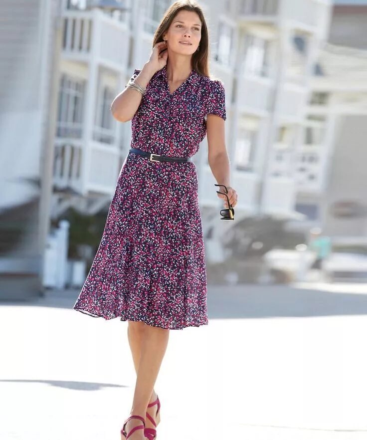 Платья для женщин фото повседневные Ситцевое платье-халат