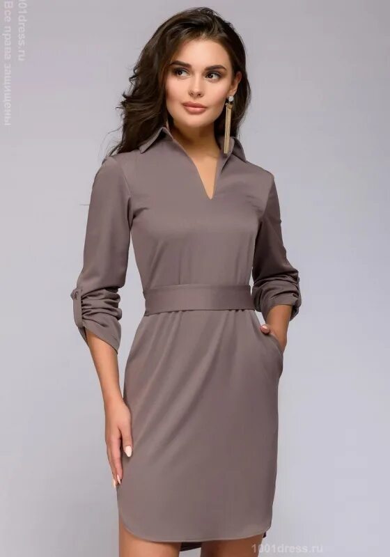 Платья для женщин фото повседневные Купить платье-рубашка цвета мокко разноуровневое в интернет магазине mirplatev.r