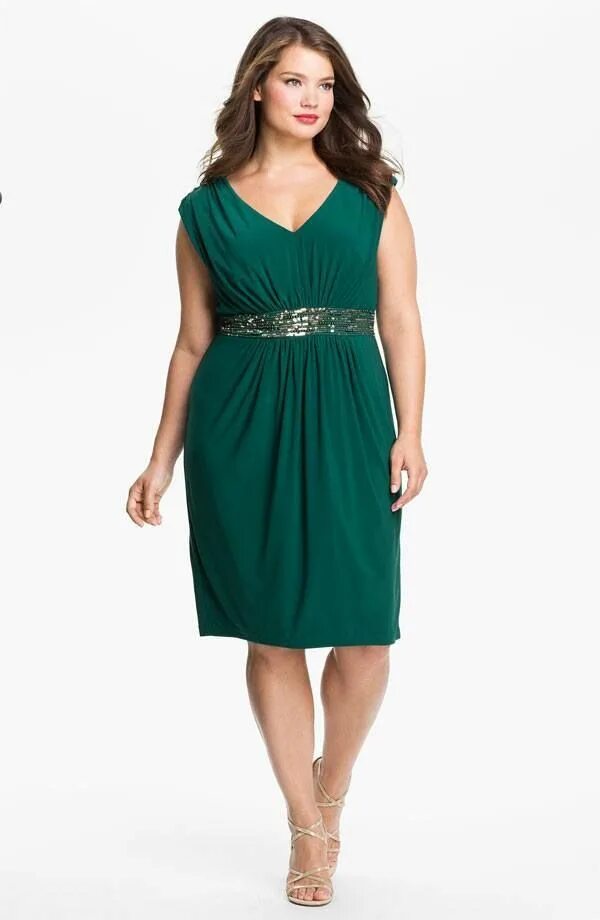 Платья для женщин яблоко фото Green Plus Size Bridesmaid Dress