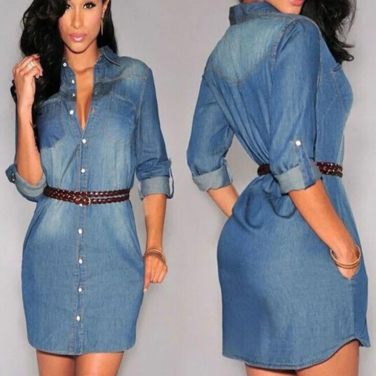Платья джинс фото Modern interior House Design Trend for 2020 in 2020 Denim mini dress, Fashion, D