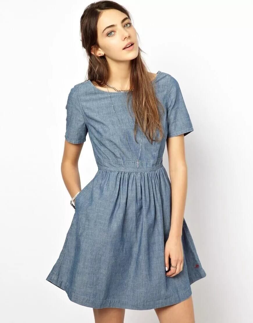 Платья джинс фото Джинсовые короткие платья - найдено 81 фото