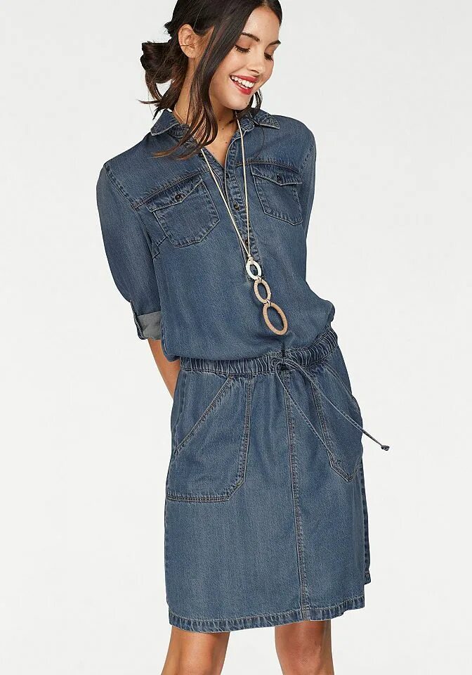 Платья джинс фото Pin by ladendirekt on Kleider Dresses, Shirt dress, Shirts