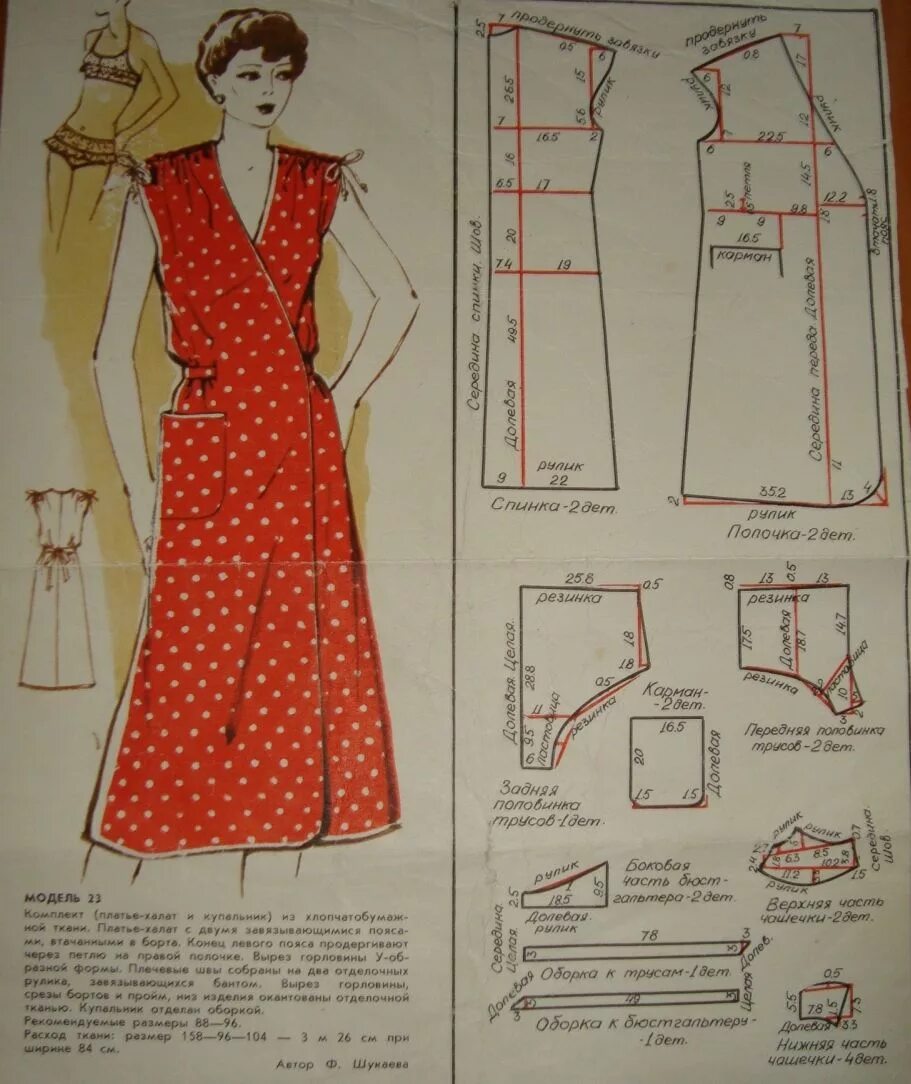 Платья фасоны выкроек фото Выкройка халата и купальника Выкройки женской одежды, Одежда, Выкройка одежды