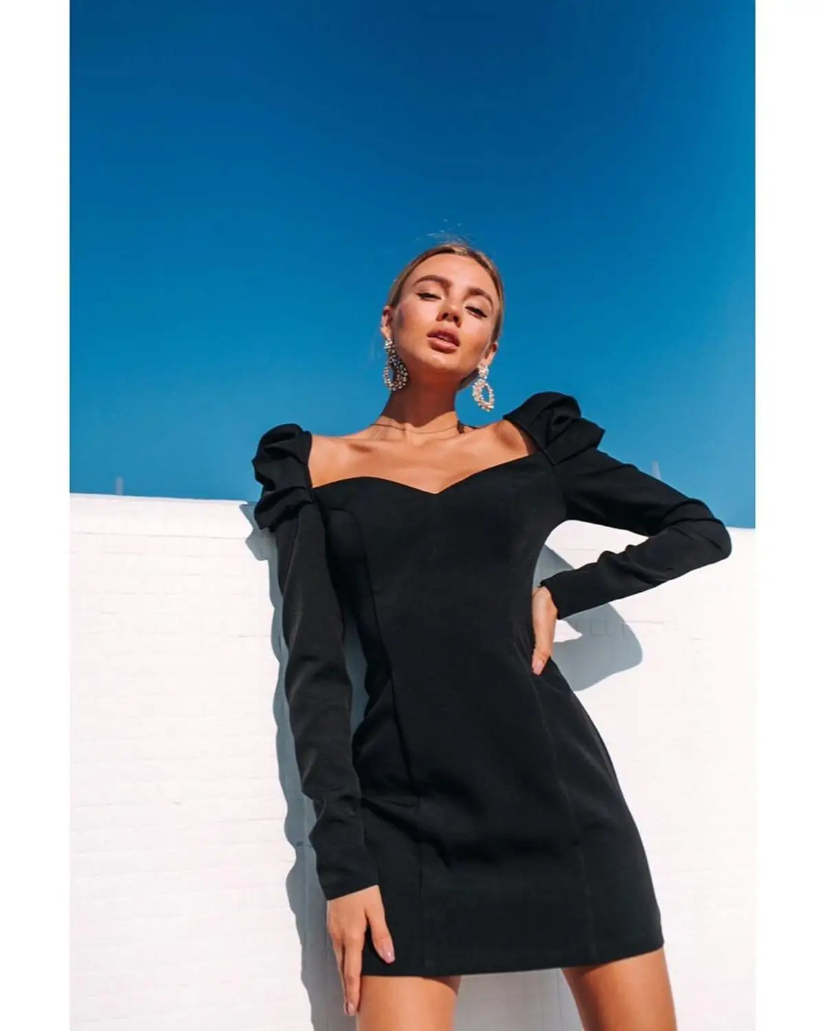 Платья фонарики фото Платье с плечами фонариками