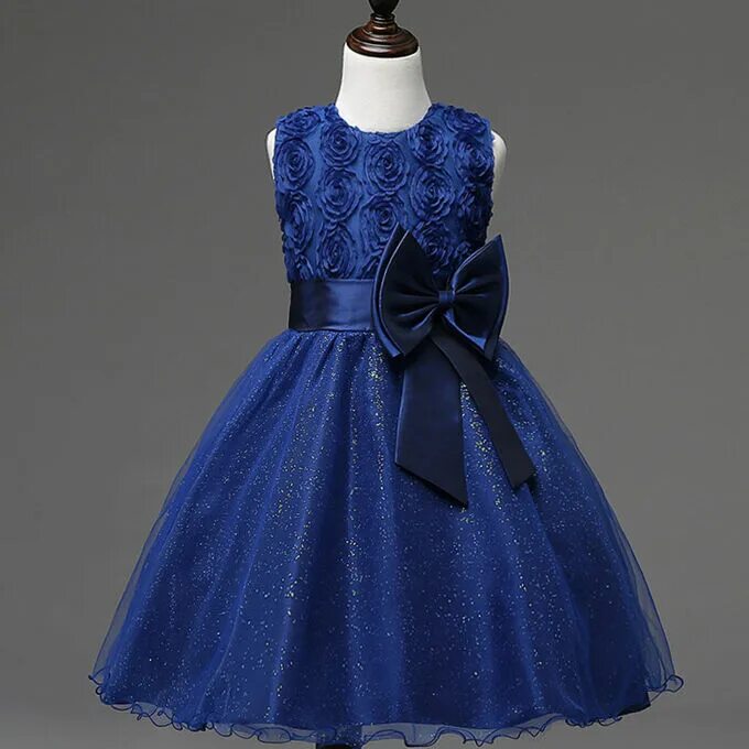 Платья фото 6 лет Детское платье, нарядное, цвет темно-синий Нарядные платья. Платья и сарафаны дл