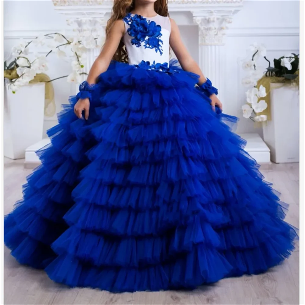 Платья фото 6 лет Элегантные Платья с цветочным принтом для девочек, круглым вырезом, без рукавов,