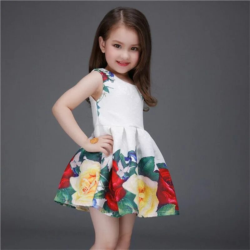 Платья фото 6 лет 17.88US $ Baby girls princess dress Fashion New Spring/Autumn children's clothin