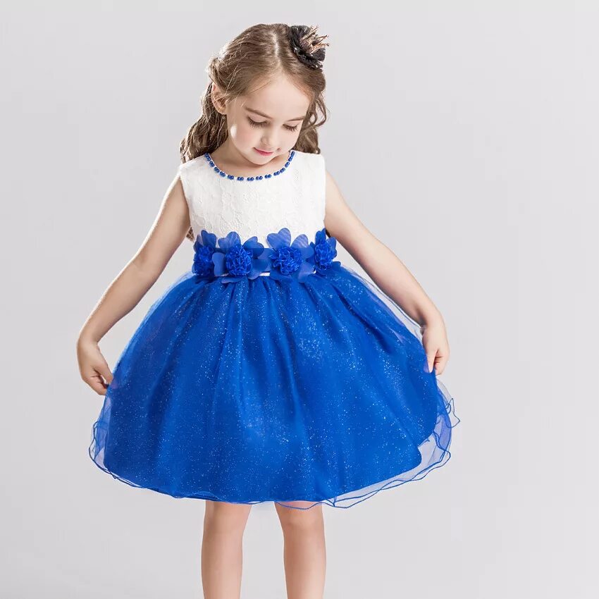 Платья фото 6 лет Лидер Продаж,Летние Детские Праздничные Платья С Цветами На День Рождения,Кружев