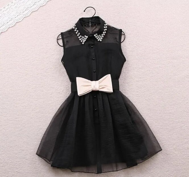 Платья фото короткие без девушек Платье короткое без рукавов цвет: ЧЕРНЫЙ Платья весна 2018.. Женские платья