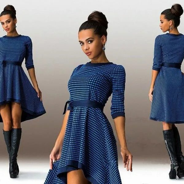 Платья фото на каждый ŠATY NATALIA modré - Šaty Long sleeve dress, Fashion, Dresses