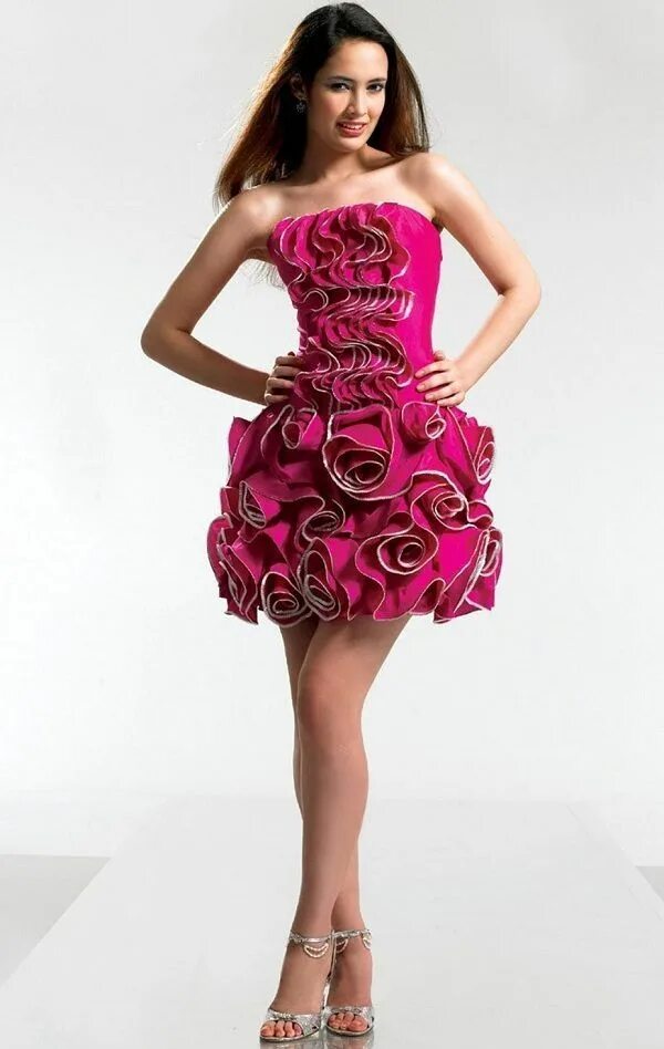 Платья фото онлайн pembe straplez mini abiye elbise modeli Akşam elbisesi, Kokteyl elbisesi, Abiye 