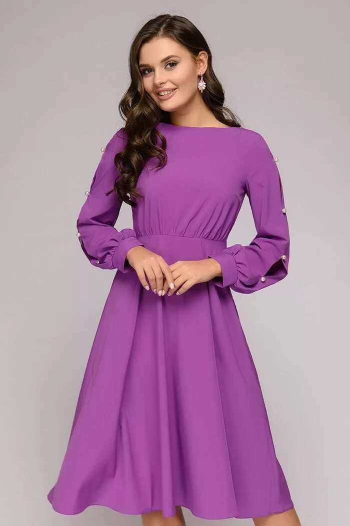 Платья фото цена уфа Платье 1001DRESS, фиолетовый 40 размер, Женский, На любой сезон, размер 40, мате