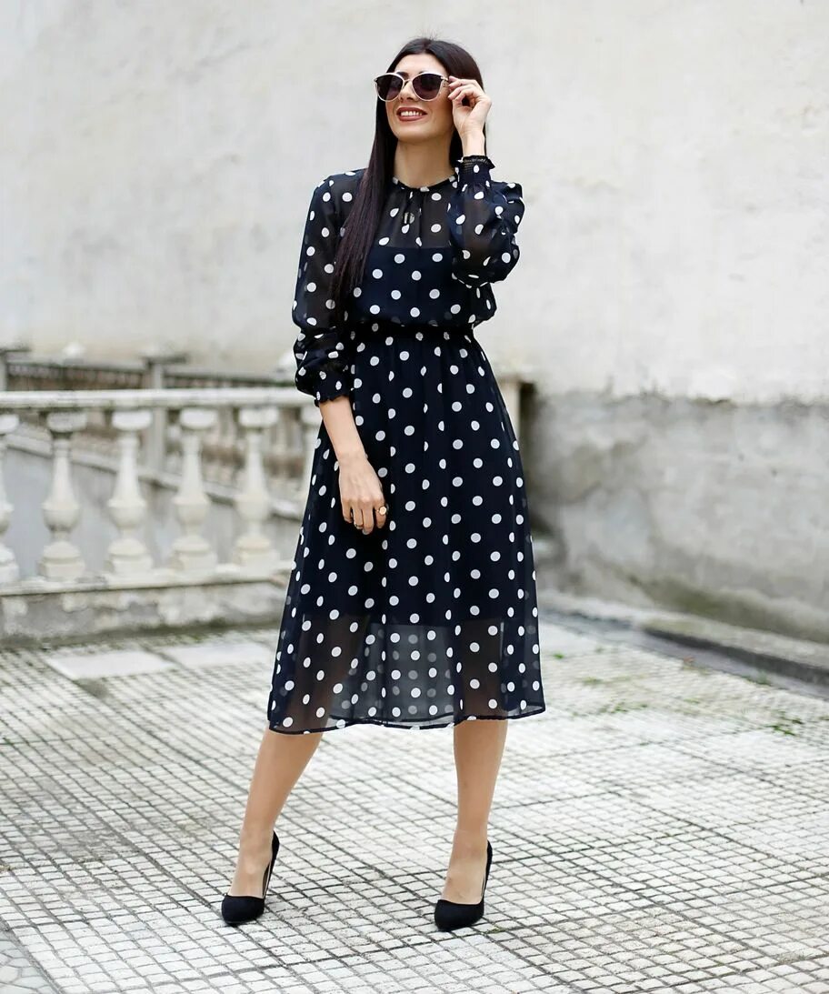 Платья горошек фото 10 обворожительных летних платьев, каждое из которых настоящий хит! Весенние пла