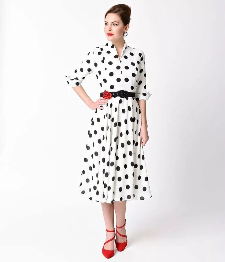 Платья горошек фото Unique Vintage Polka-Dot dress Vintage dresses, Vintage style dresses, Retro vin