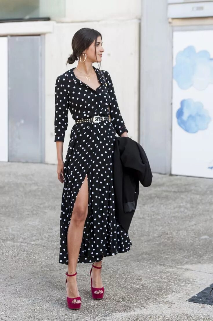 Платья горошками с чем одеть 30 Sophisticated Ways to Style Polka Dots This Spring Vestidos de lunares, Traje