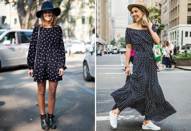 Платья горошками с чем одеть Чёрное платье в горошек, с чем его носить и выглядеть стильно?