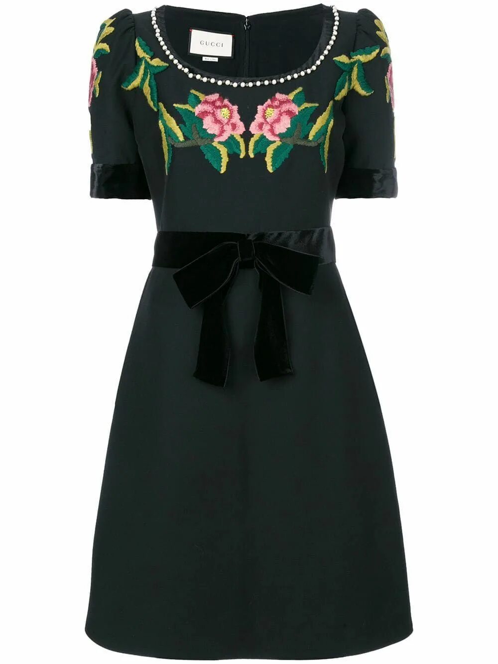 Платья гуччи фото Gucci Floral Embroidered Dress - #Dress #Embroidered #Floral #Gucci Вышитые плат