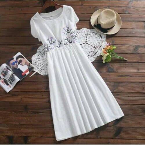 Платья хлопок фото Летние платья из хлопка IQKXAJO из Китая купить на русском языке в рублях по низ