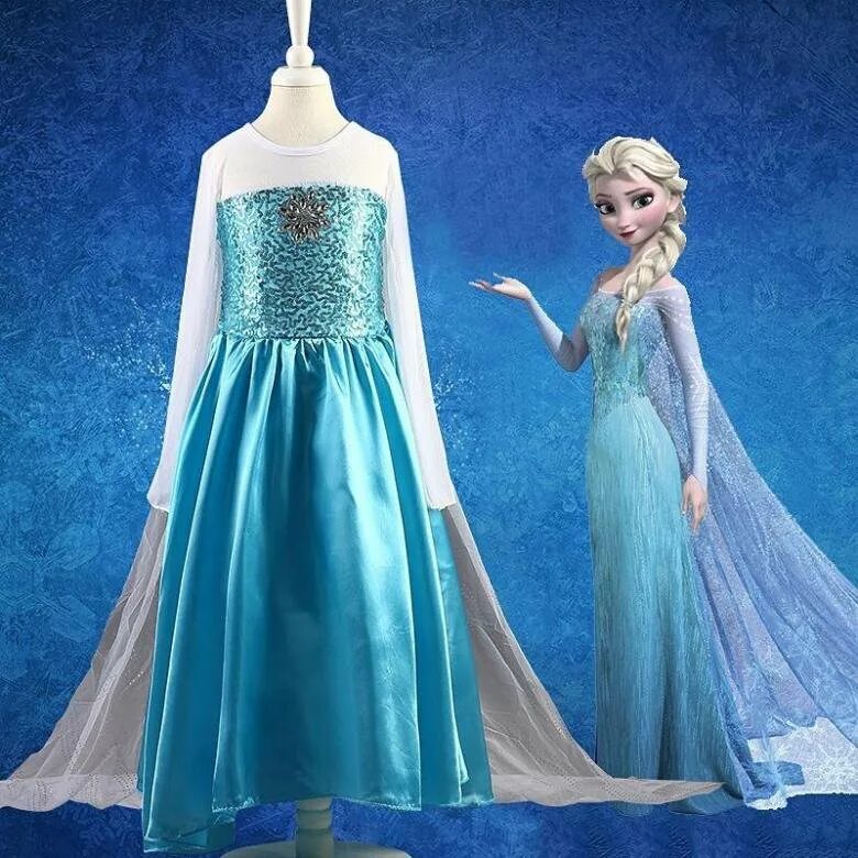 Платья холодное сердце фото Платье Эльзы (Холодное сердце)//Снежинки новое - купить в Казани, цена 950 руб.,