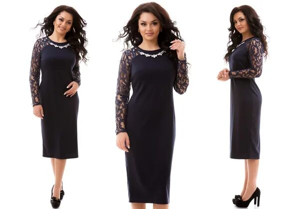 Платья и цены нижний новгород фото Платье 639р. Фотография из альбома Коллекция 2017 (февраль) Plus Size - 11 из 45