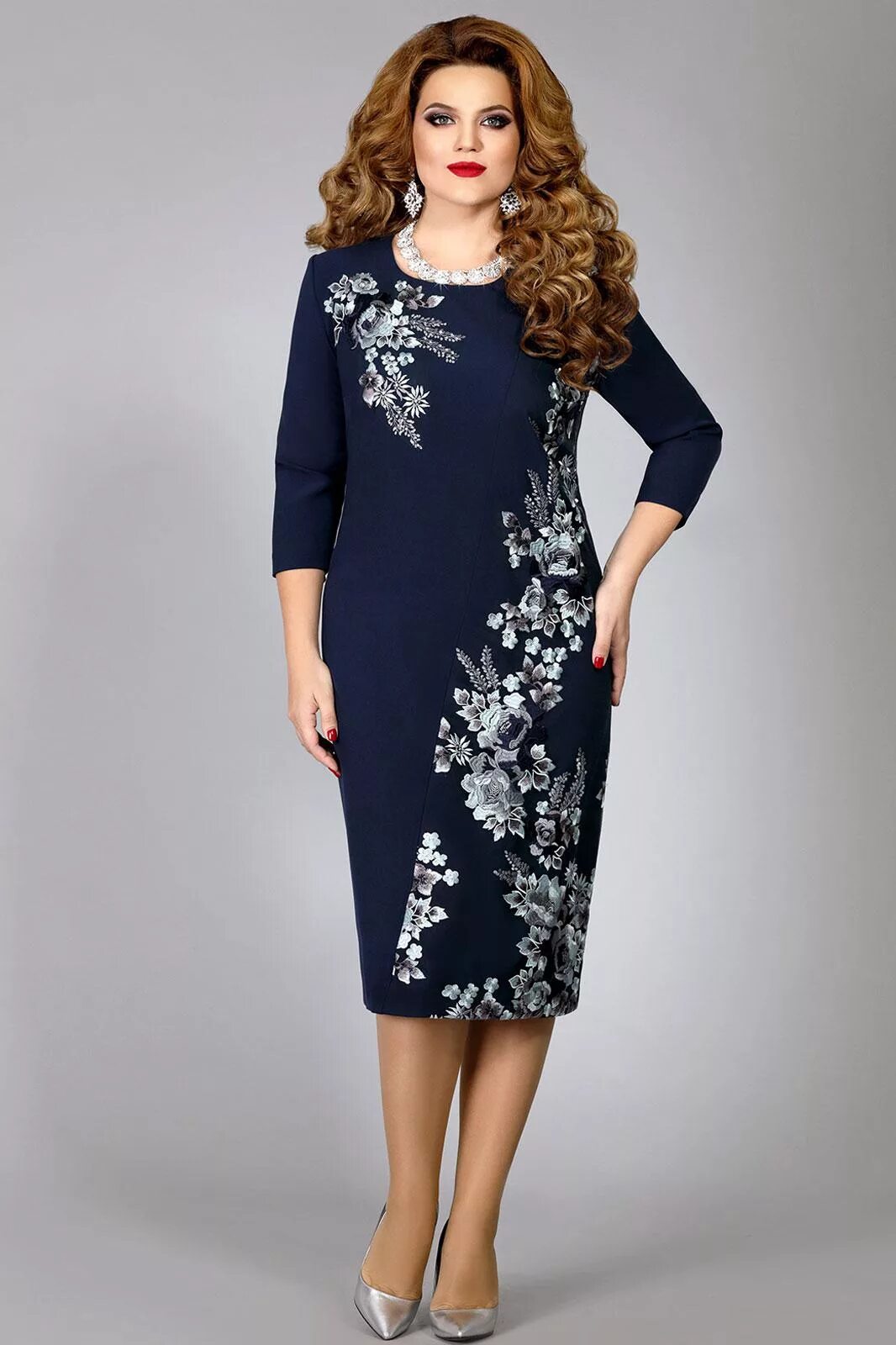 Платья интернет магазин фото Платье Mira Fashion, синий (модель 4330) - Белорусский трикотаж в интернет-магаз