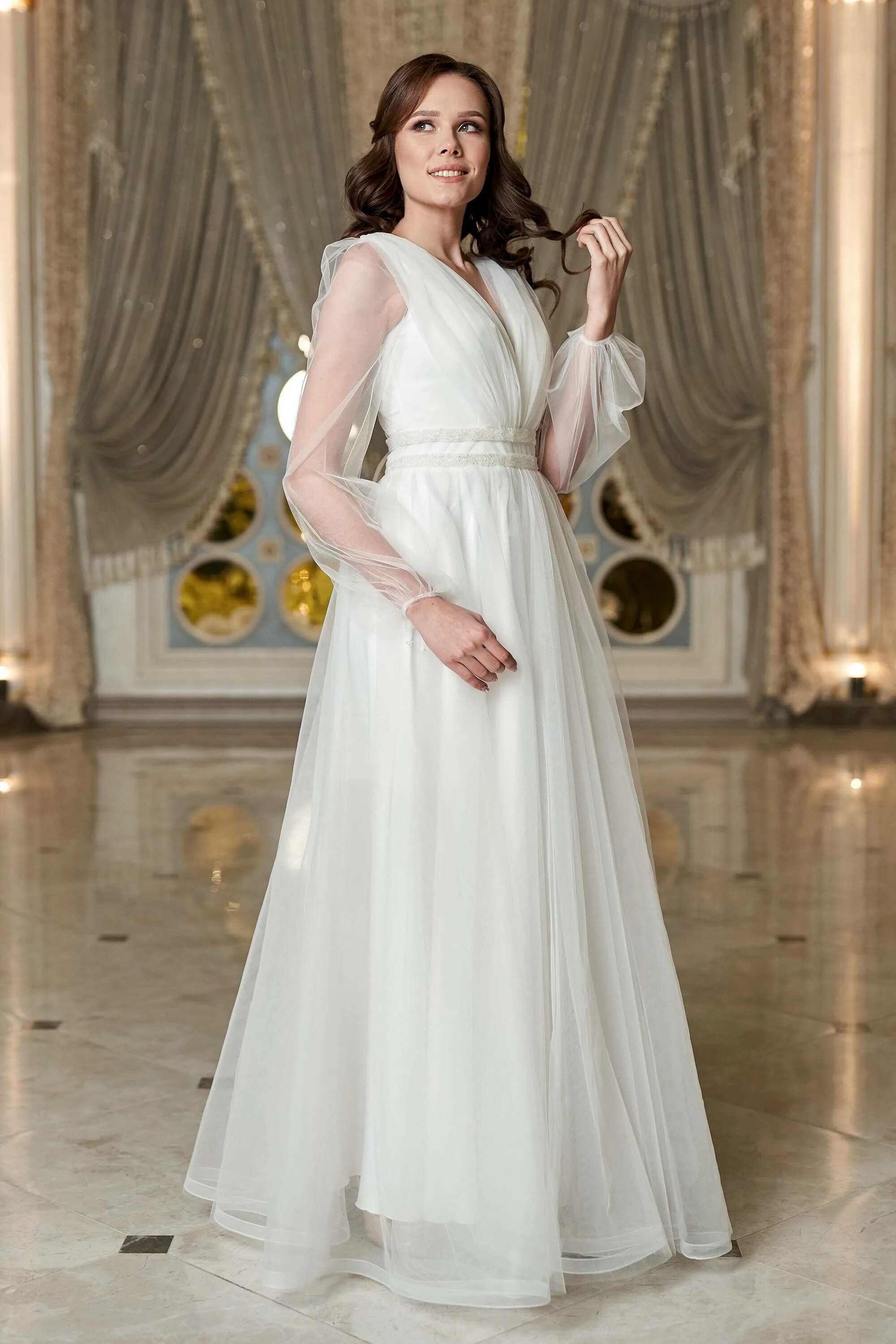 Платья иркутск каталог с ценами фото Вечернее платье\KR 14408 айвори