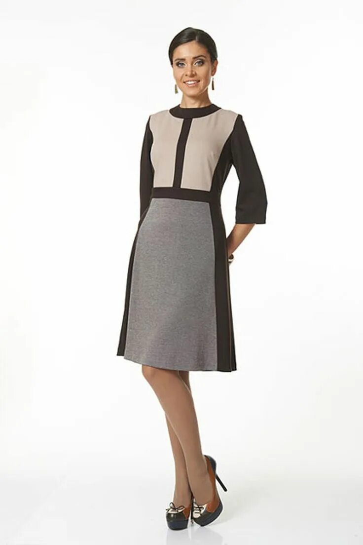 Платья из двух тканей фасоны фото Пин на доске платье