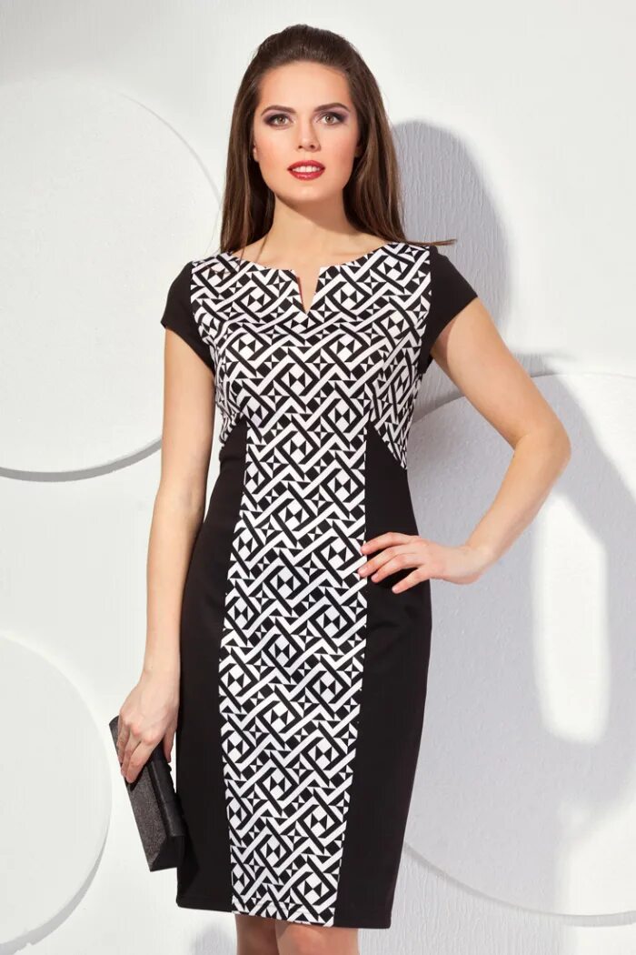 Платья из двух тканей фасоны фото Платья купить оптом в Новосибирске Платья от производителя "Modellos"