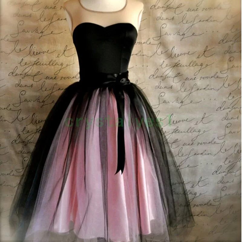 Платья из фатина фото On Sale Women Lady Fashion Midi Skirt High Waist Party Tulle Tutu Skirt C Black 