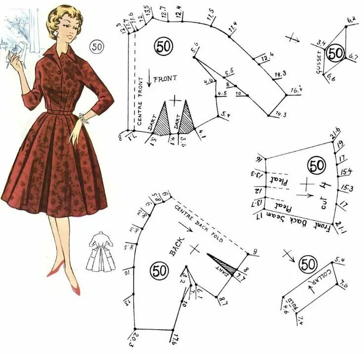 Платья из фильмов выкройки Ретро-мода и винтаж: шитье, выкройки ВКонтакте Шитье платья, Узоры для одежды, В