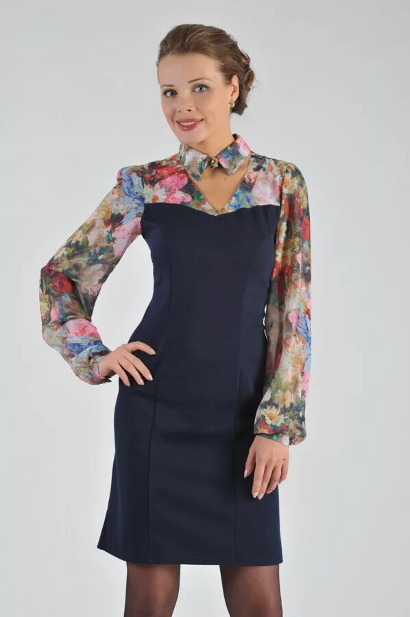 Платья из комбинированной ткани фото ElenaDRV : ЛИКВИДАЦИЯ!скидка 70%Трикот.платья и блузки Эль-Мода! собираем еще? :