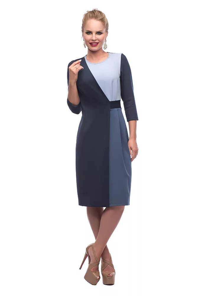 Платья из комбинированной ткани фото Платье Петербургский Швейный Дом 0256541: купить за 2640 руб в интернет магазине